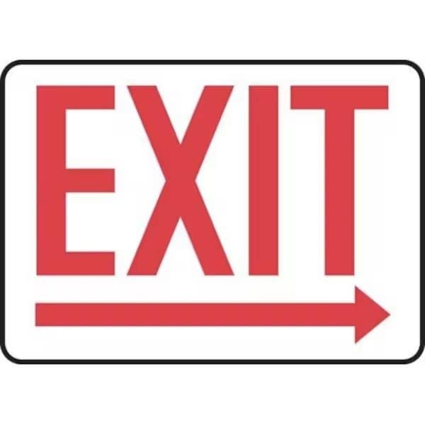 Accuform Exit Sign, Aluminum, 14 in W, 10 in H FRMADC534VA - main